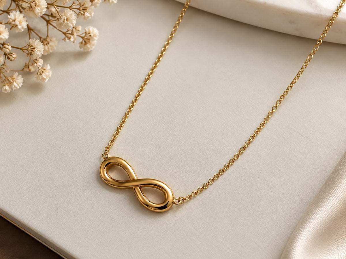 Gold Infinity Symbol Pendant Necklace