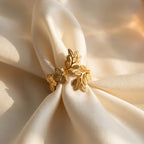 Elegant Gold-Tone Floral Ring Set for Women