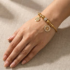 Luxury Gold-Tone Stainless Steel Tree of Life Charm Bracelet for Women