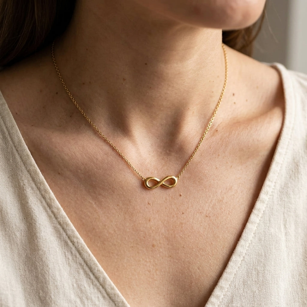 Gold Infinity Symbol Pendant Necklace