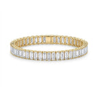 Elegant Crystal-Studded Gold-Tone Hand Cuff Bracelet for Women