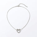 Black Heart Pendant Necklace with Gold-Tone Chain